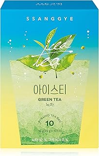 Ssanggye Iced Tea Green Tea 1.5g X 10 Tea Bags, Refreshing Taste Premium Green Tea Herbtea Coffee Alternative Hot & Cold D...