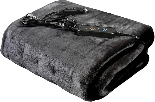 Miniatura 5 de GREAT WORKING TOOLS Manta térmica para auto, manta térmica de 12 V para auto, manta eléctrica de 12 V, lavable, 3 ajustes de calor, apagado