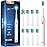 Sonic Electric Toothbrush for Adults and Kids, Ultrasonic Toothbrush Rechargeable with 9 Brush Heads, 5 Modes and 2 Minutes Smart Timer, 4Hours Charge for 60 Days, Roman Column Handle (White)