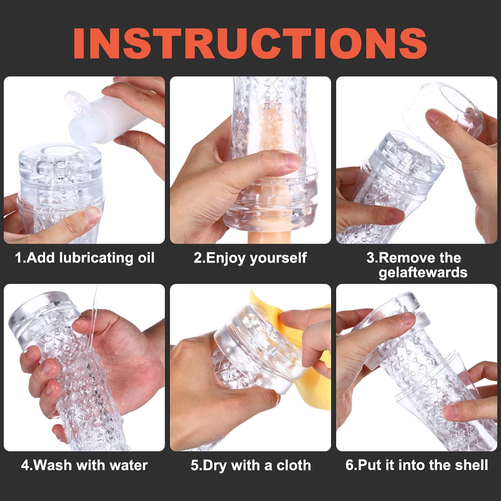 mr clear sex toy Clear Silicone Vagina: Realistic Textured Masturbator... From Shen8416,  $8.16 main image 0