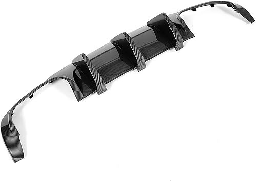 Miniatura 9 de KUAFU Difusor trasero compatible con Mercedes Benz W204 Clase C C63 2 puertas y 4 puertas parachoques borde alerón divisor - Fibra de carbono color