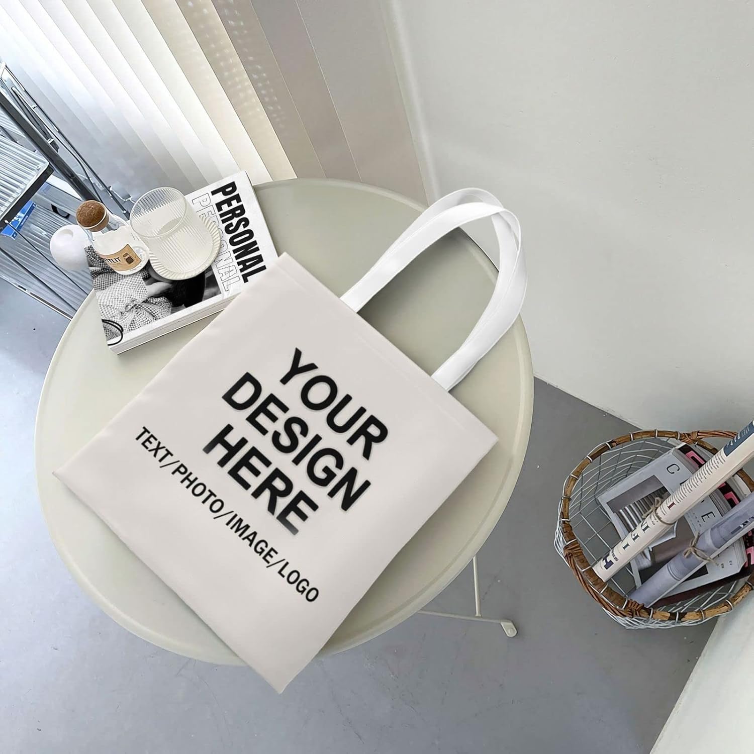 Custom Tote Bag Design Your Own Text/Photo/Logo Printed, Personalized Shoulder Handbag Large Capacity for Men/Women - Image 6
