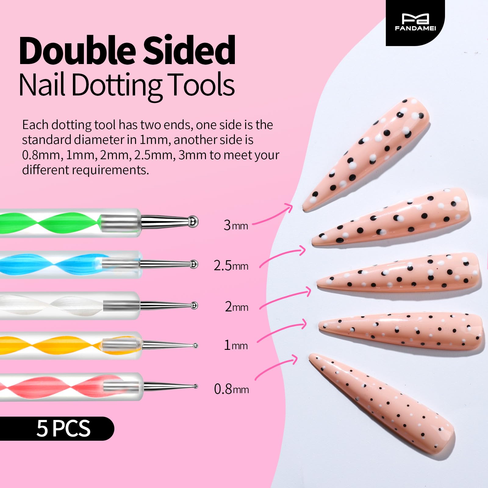 Fandamei Nail Art Pens - Nail Design Tools -6