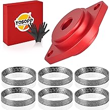 哈雷排气垫圈密封工具和锥形垫圈 - 适合 1984-2023 年型号 6 件（红色）