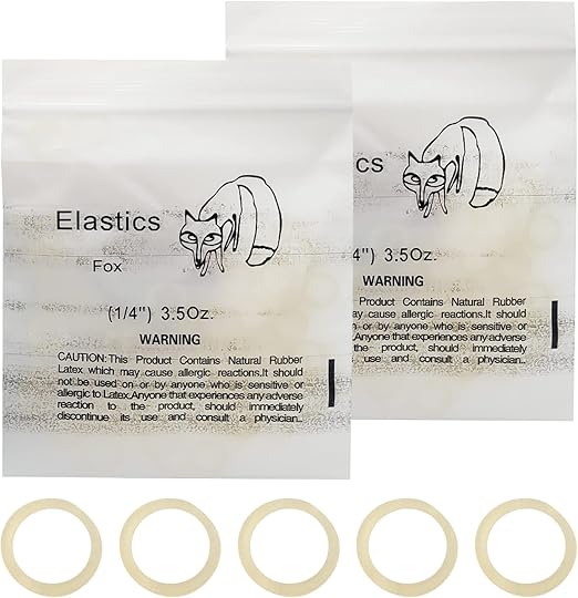 Orthodontic Elastics Bands, 2 Packs Dental Elastic Latex Rubber Bands