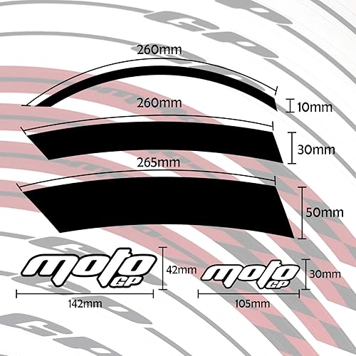 Miniatura 5 de MC MOTOPARTS - Adhesivos para llantas de ruedas de 17 pulgadas, compatibles con ZX10R ZX10RR ZX-6R ZX-6RR 636 Z900 Z1000 Z650 Ninja 400, color rojo