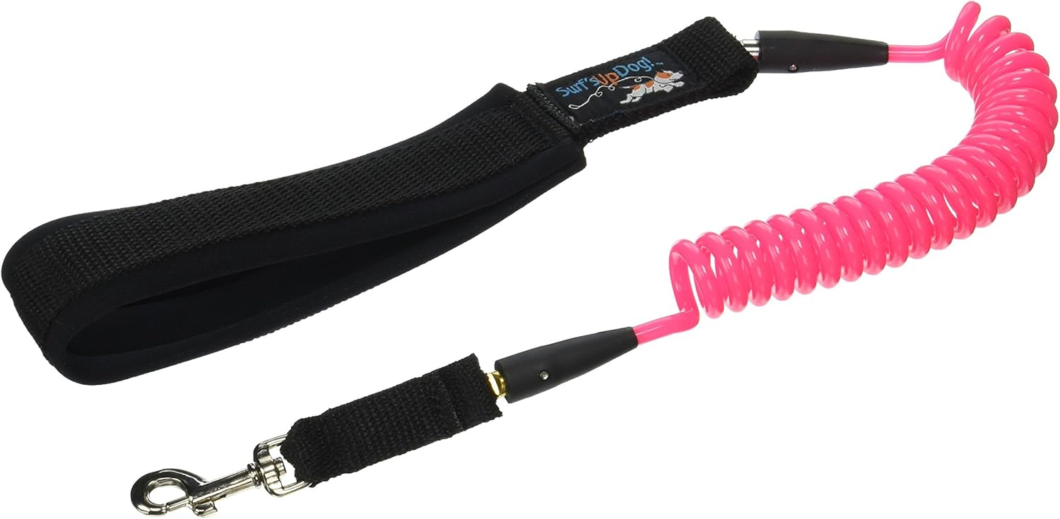 Surf's Up Dog! Junior Coil Dog Leash, Pink Amazon.co.uk Pet Supplies