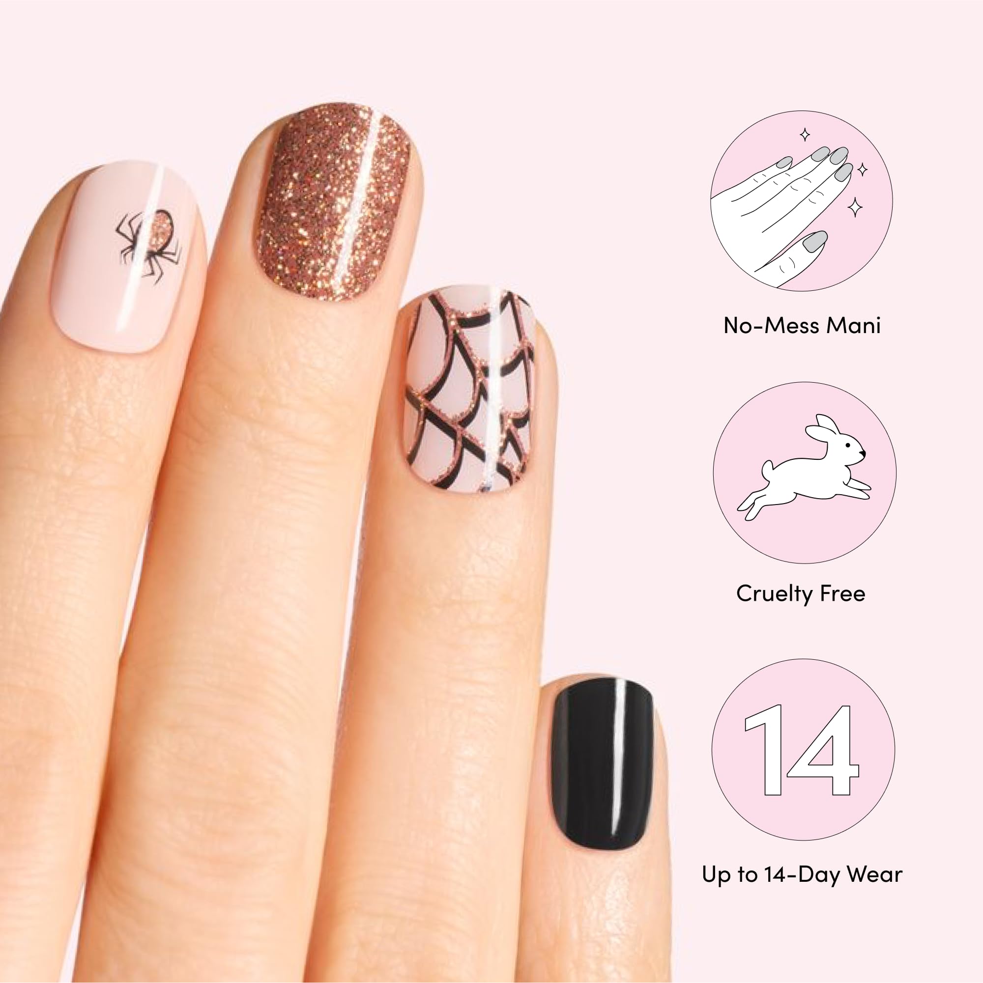 Amazon.com: Dashing Diva Glaze Nail Strip Set - Arachnophobia