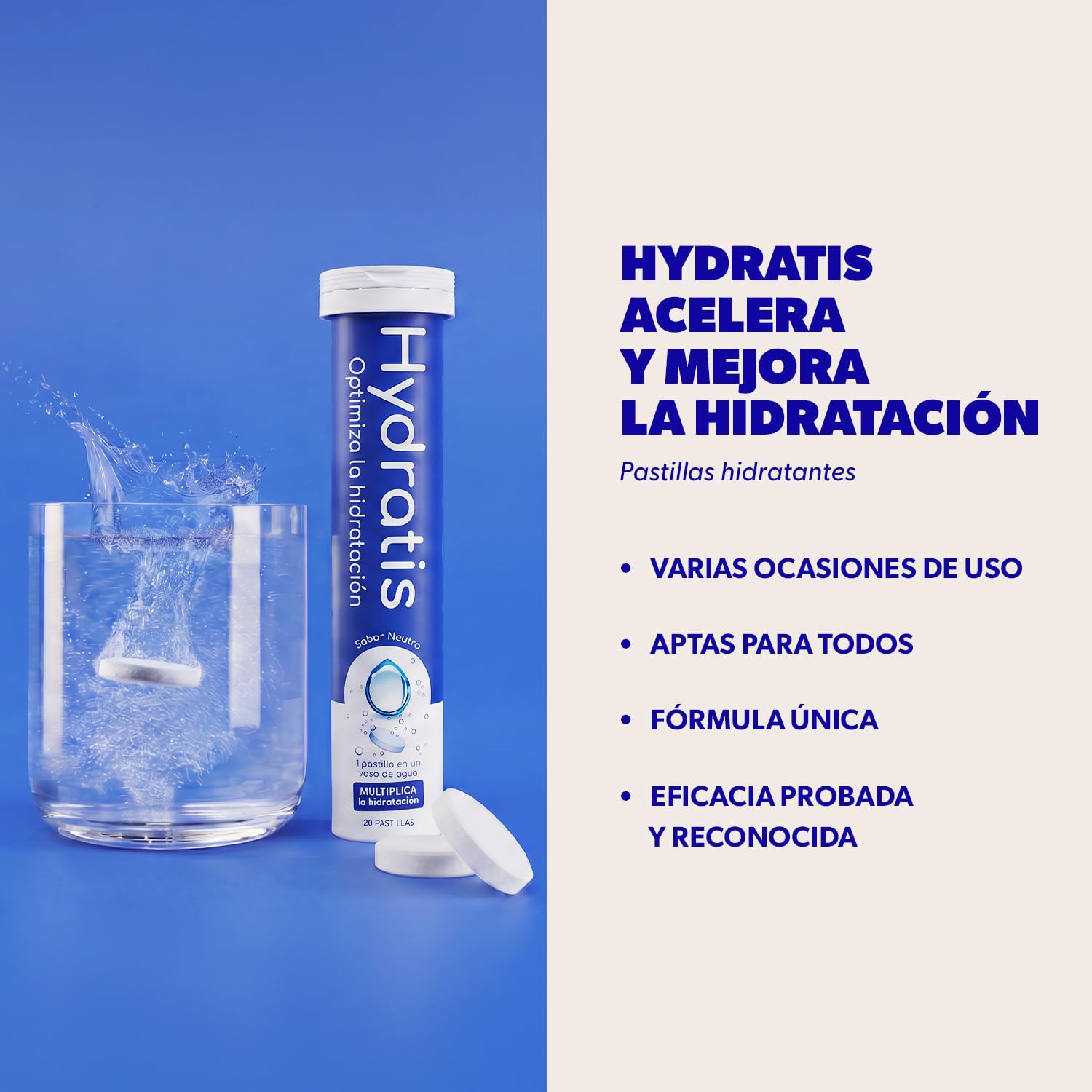 HYDRATIS - Tabletas de rehidratación acelerada - Electrolitos con magnesio, zinc, potasio - 3x20 tabletas - Sabor a frutos del bosque