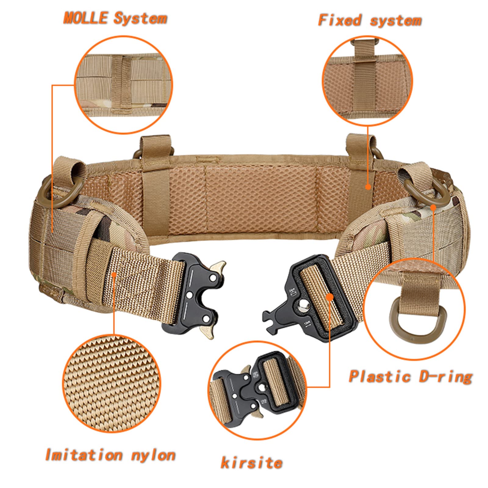 NEUF Tactique Molle Rembourr? ?tui de ceinture Airsoft Arm?e Rig sangle