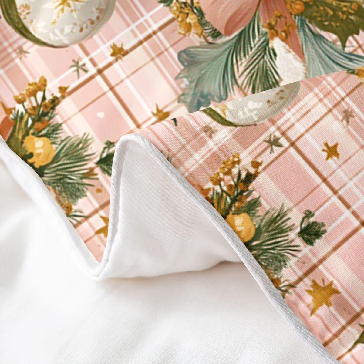 Feelyou Christmas Ornament Duvet Cover 100% Cotton Queen Size Boys Girls