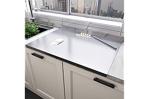 31.5" x 19.7" Stainless Steel Pastry Board with Rolling Pin