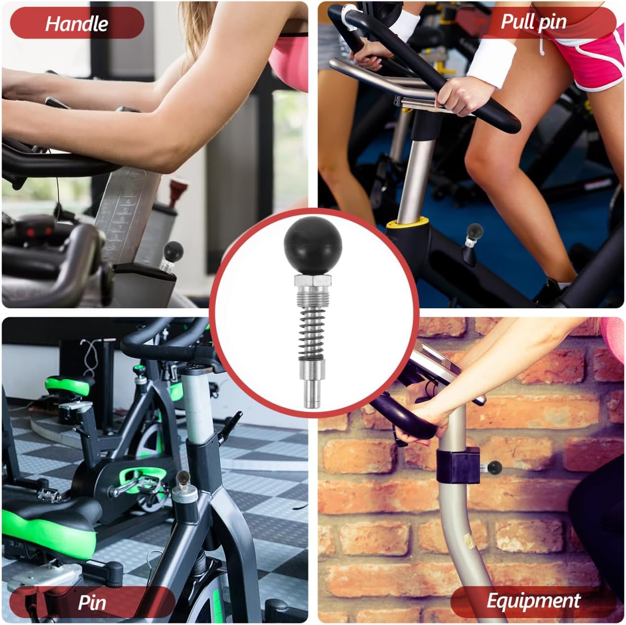 Pull Pin Spring Knob for Gym Equipment Adjustable Exercise Machine Release Pin Durable Fitness Equipment Knob 4.33 Inch Black Spring Latch for Workout image 4 of 9 B0F1YT4L43
