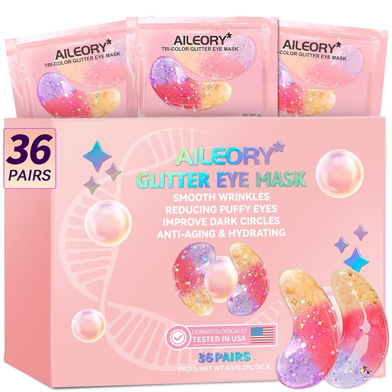 Máscaras de gel para a região dos olhos AILEORY em três cores — 36 pares