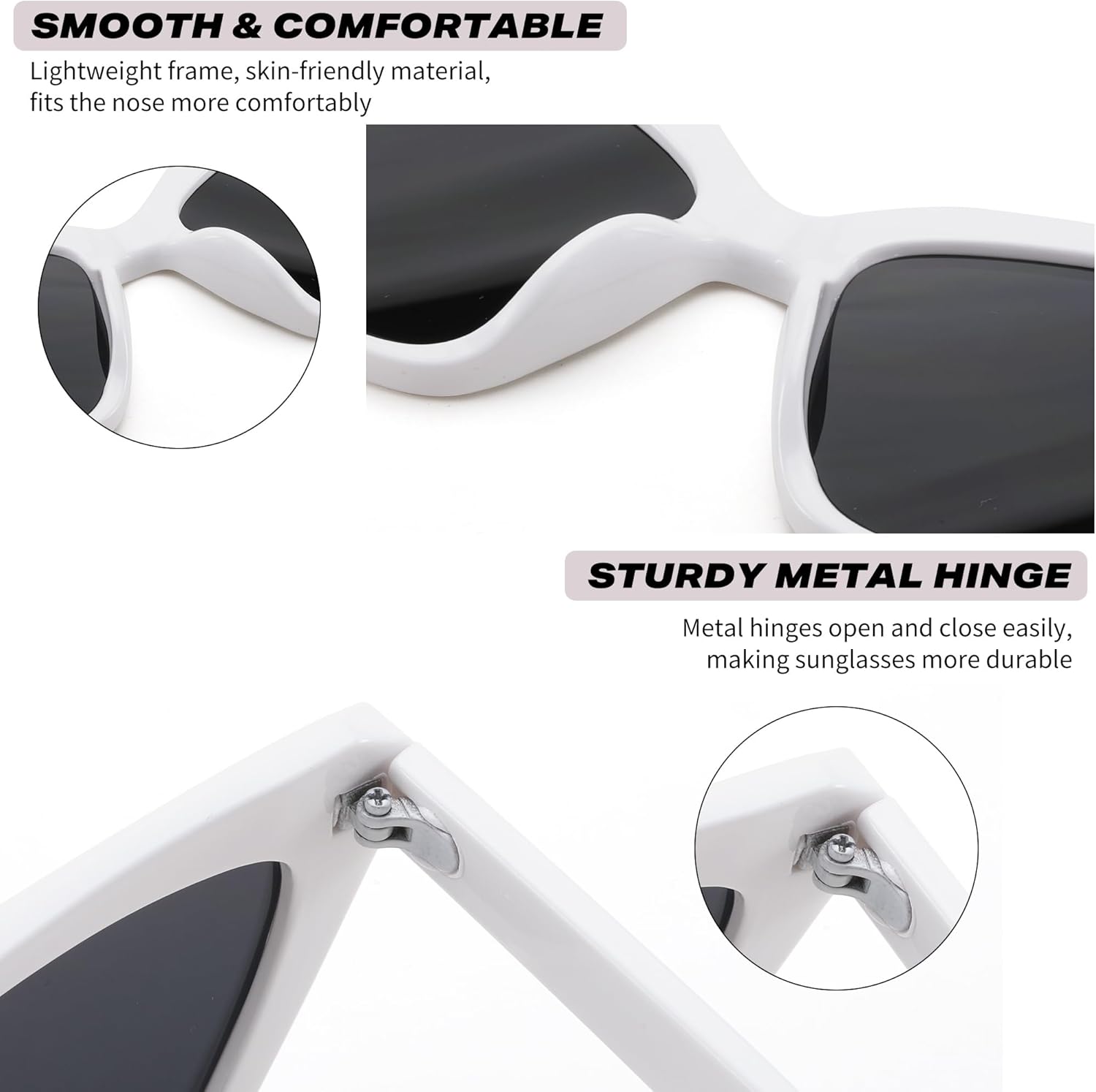 FEISEDY Retro Cat Eye Sunglasses for Women UV400 Protection Small Vintage Chic Shades B0132 - Image 4