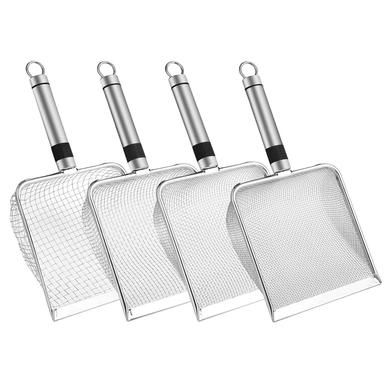 Tamis de sol pour le jardinage en serre et terrasse - Lot de 4 outils de rempotage pour extérieur