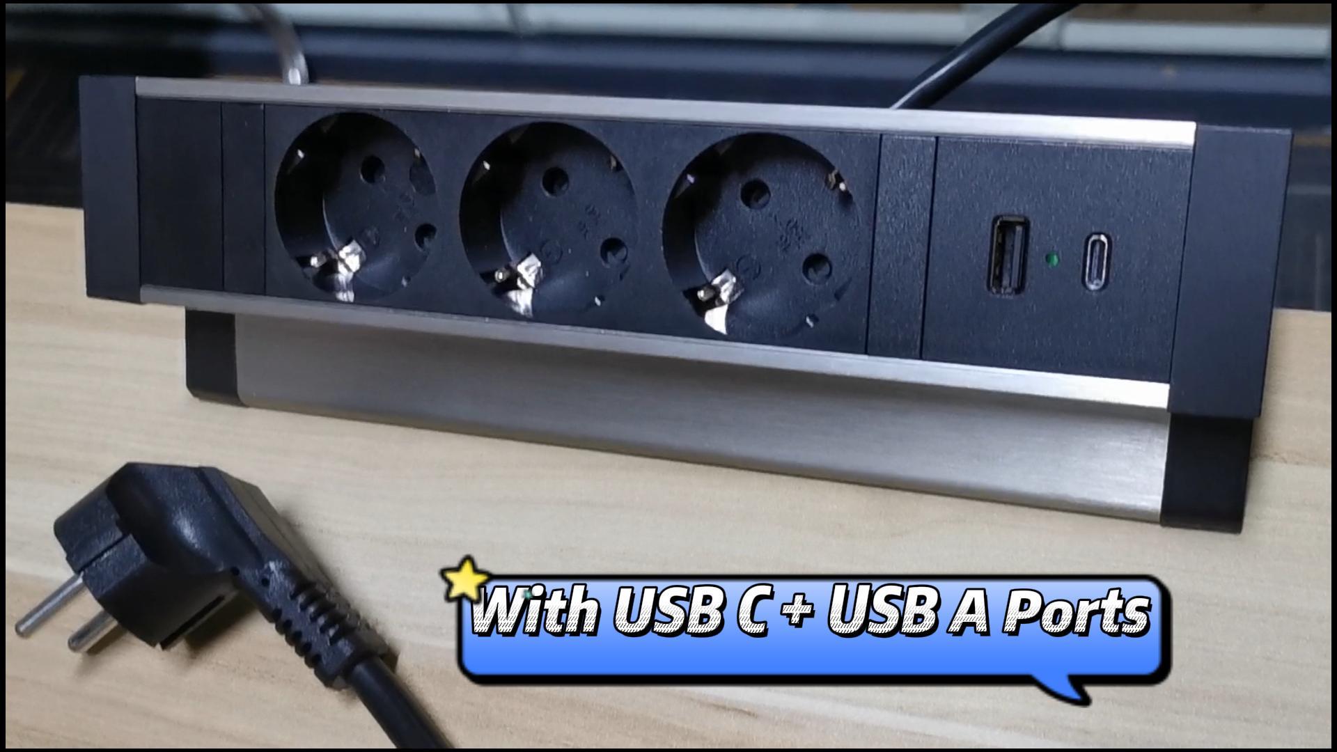 Multipresa a Cubo 3 Posti con 2 Porte USB-A e 1 USB-C™ QC3.0 - Multiprese Elettriche - Alimentazione - Computer