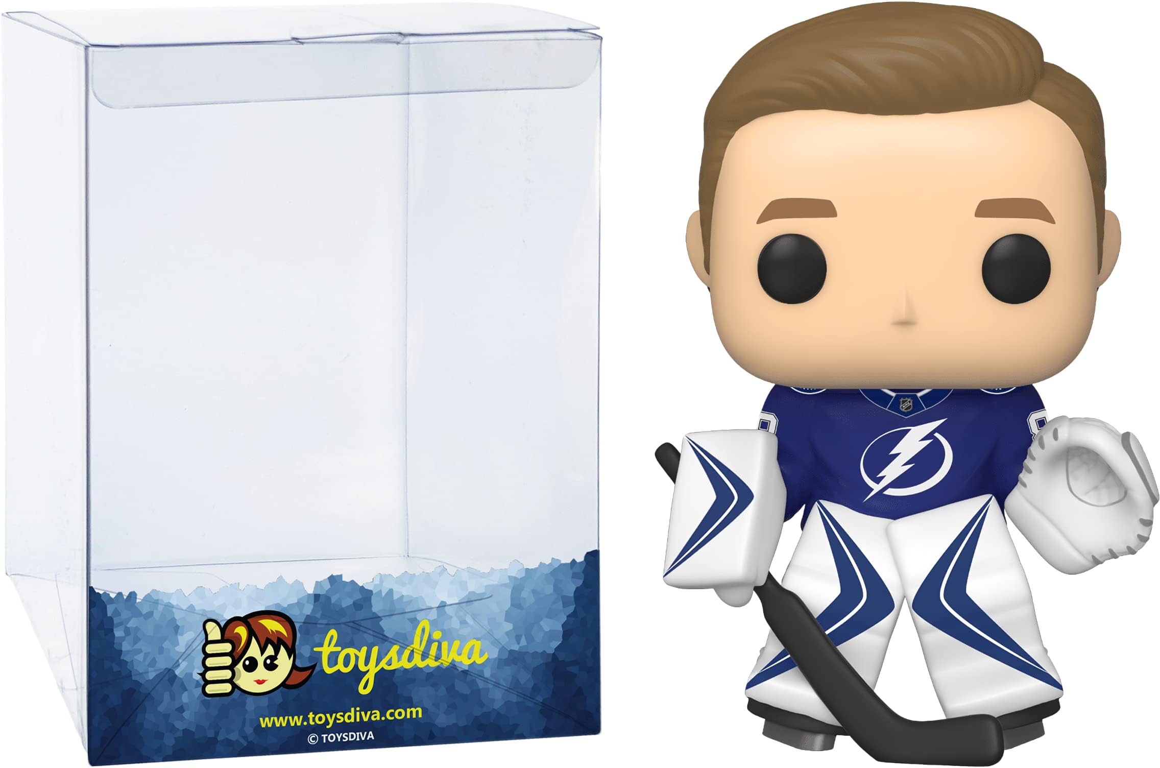 Funko A n d r e i V a s i l e v s k i y : P o p ! Hockey Vinyl Figurine Bundle with 1 Compatible 'ToysDiva' Graphic Protector (056 - 44116 - B)