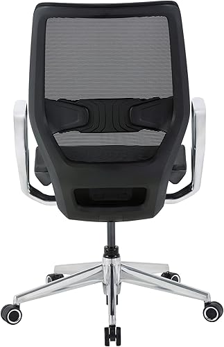 Miniatura 5 de WorkPro Sentrix Silla ergonómica de mallamalla con respaldo medio, brazos fijos, negro, compatible con BIFMA