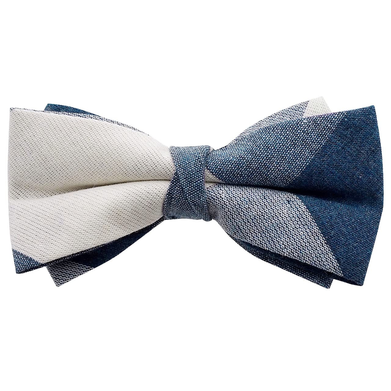 Amazon.co.jp: [Bowties.jp] ブルー ホワイト チェック 変形 蝶