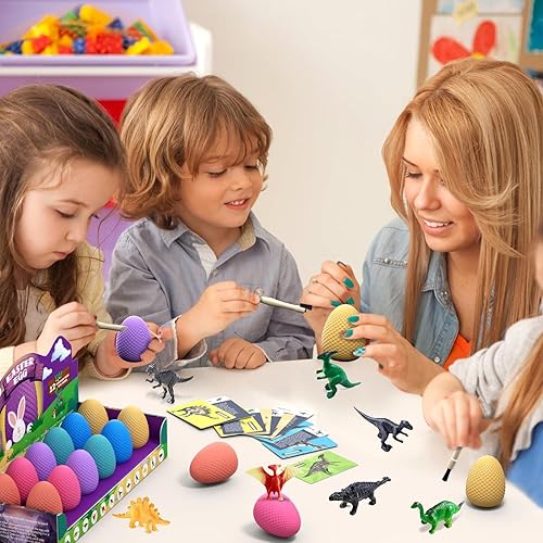 Miniatura 7 de Bombas de baño para niños 12 gaseosas de baño con juguetes sorpresa de dinosaurio en el interior kit de bolas de spa naturales orgánicas para niños