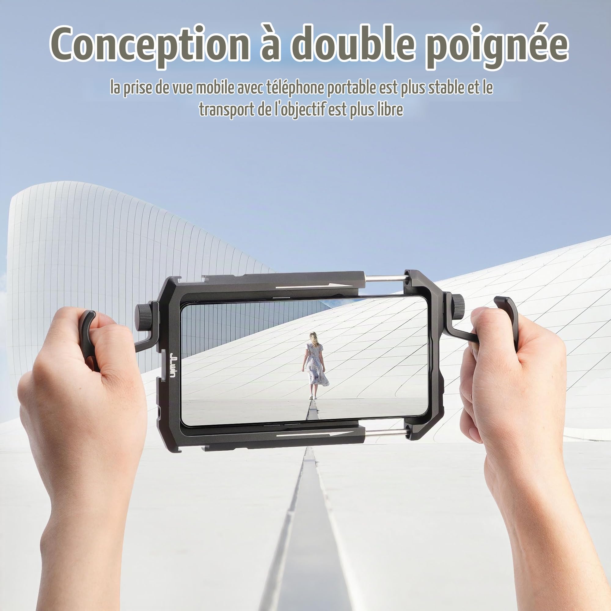 Fotga Cage universelle en aluminium pour smartphone avec poignées pour iPhone 17 16 15 14 Pro Max Samsung téléphone portable Vlog Live Stream enregistrement vidéo avec support trépied griffe