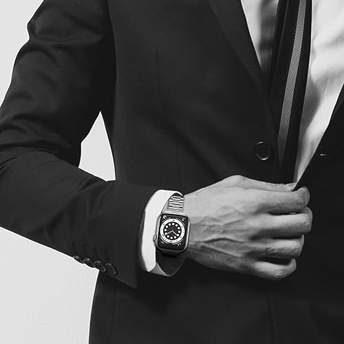 Miniatura 7 de Correa para Apple Watch de 1.496 pulgadas, 1.575 pulgadas, 1.614 pulgadas, 1.654 pulgadas, 1.732 pulgadas, 1.772 pulgadas, con cubierta facial,