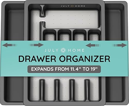 Miniatura 9 de JULY HOME Organizador expandible para ollas y sartenes para gabinete soporte organizador de tapa de olla con 7 compartimentos ajustables tabla de