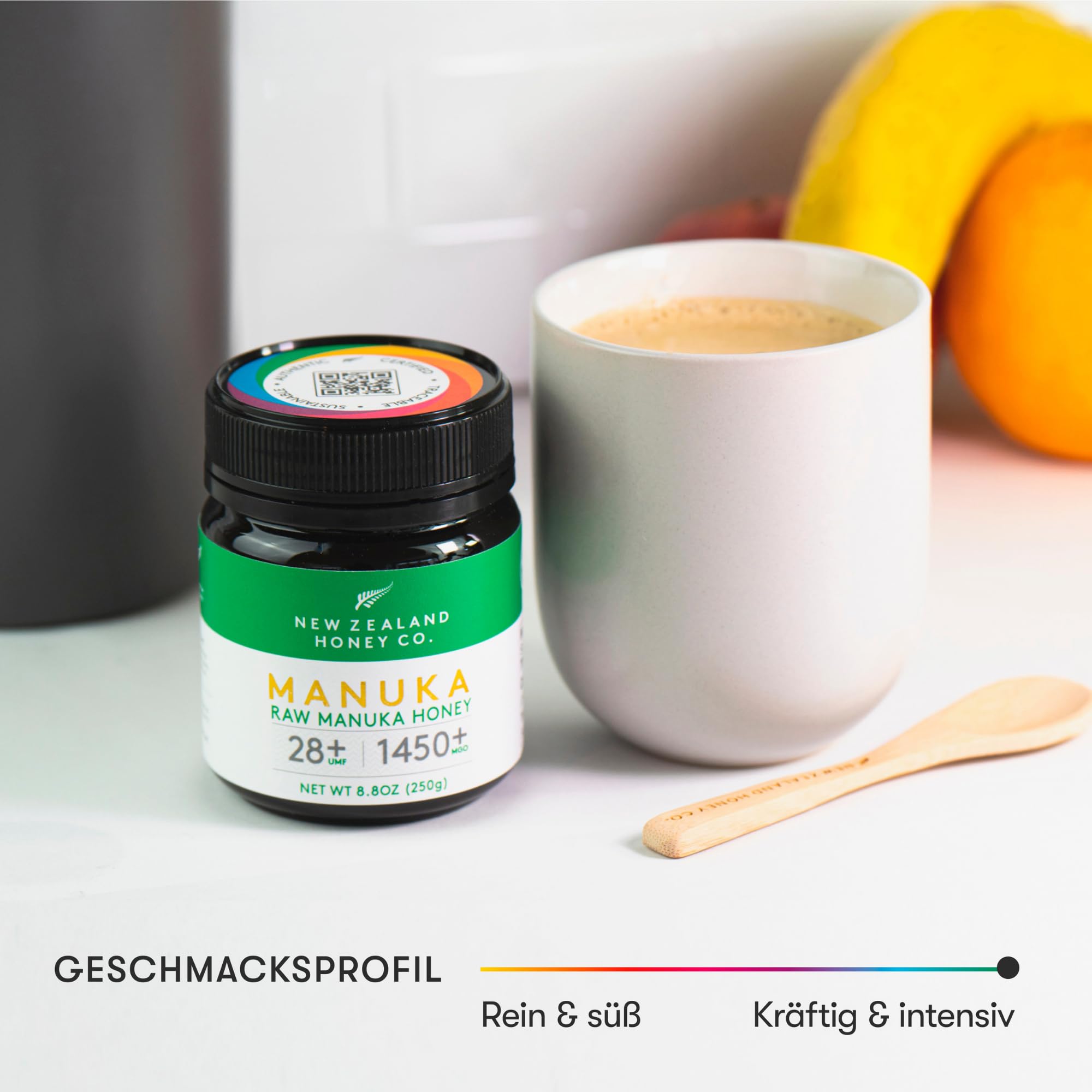 Manuka Honig MGO 1450+ UMF 28+, unabhängig laborgeprüft, roh, 250g | Seltenster höchster Grad, UMF 28+ & MGO zertifiziert, unabhängig laborgeprüft, roh & monofloral, ideal als Geschenk