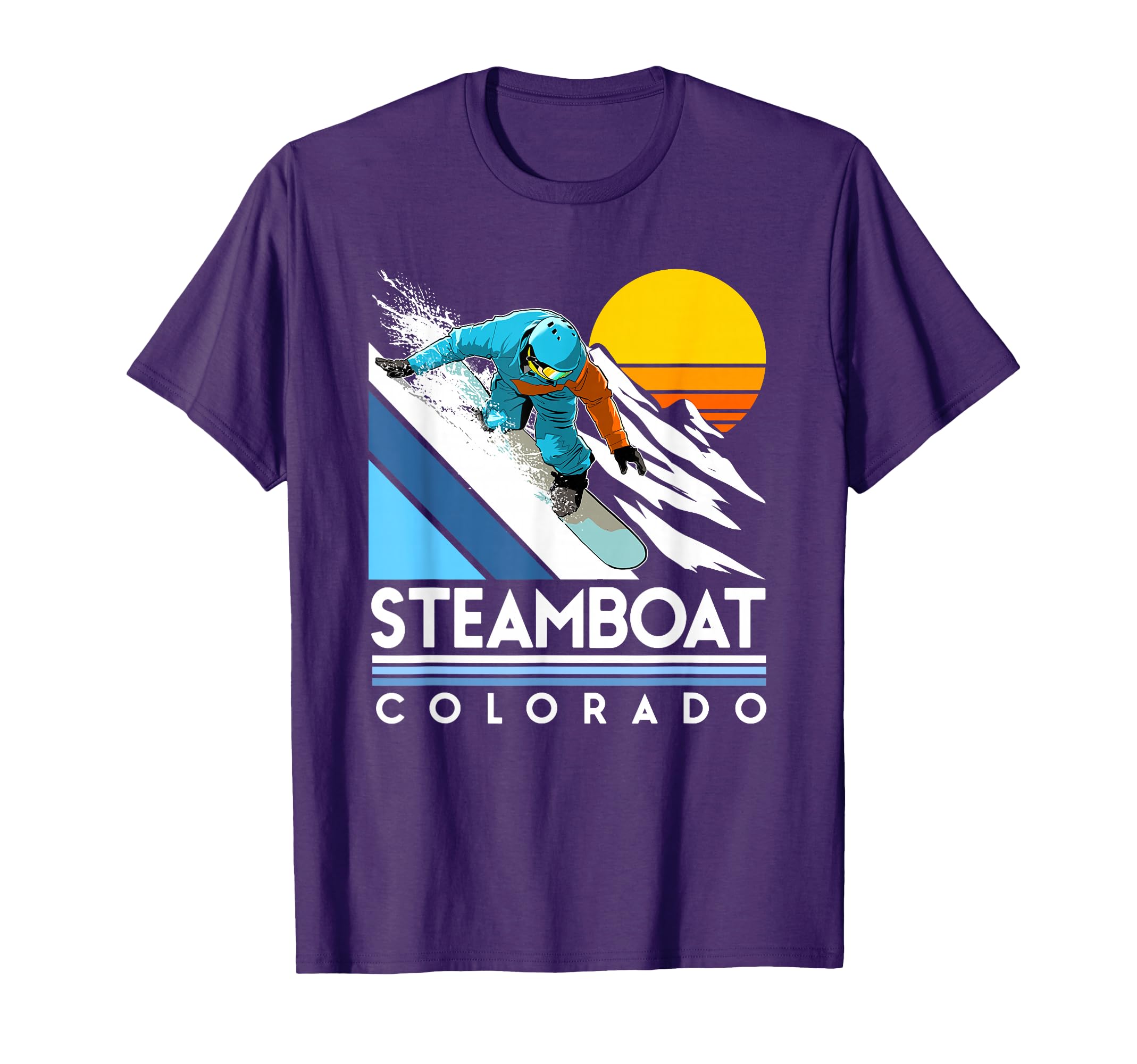 Steamboat Colorado Retro Snowboard T-Shirt