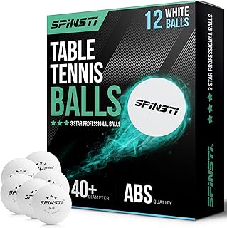 Premium Table Tennis Balls 40+mm Professional 3 Star ABS Quality (White/Orange) High-Performance Ping Pong Balls for Indoor & Outdoor Sports Spherical & Celluloid-Free