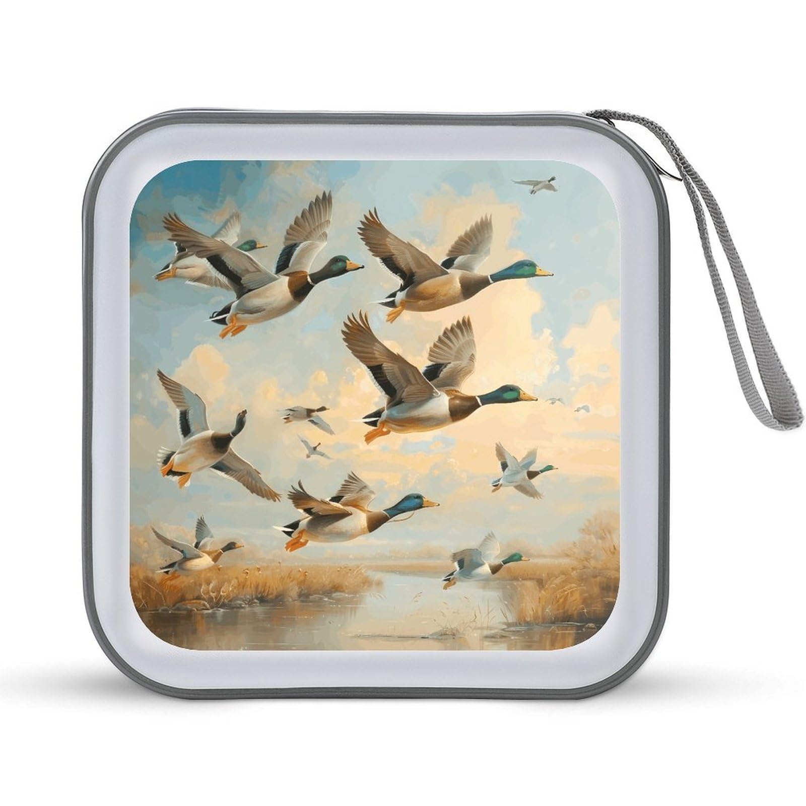 Estuche para CD de caza de patos con capacidad para 40 DVD portátil de plástico duro