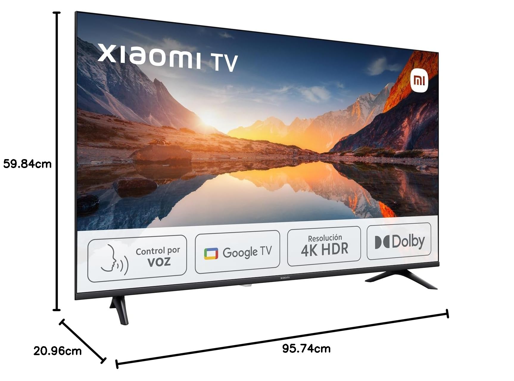 Xiaomi TV A 43 2025, 43 Zoll, 4K, HDR, UHD, Smart TV, Google TV, MEMC, Voice Control, edgeless Design, Netflex, Google Assistant