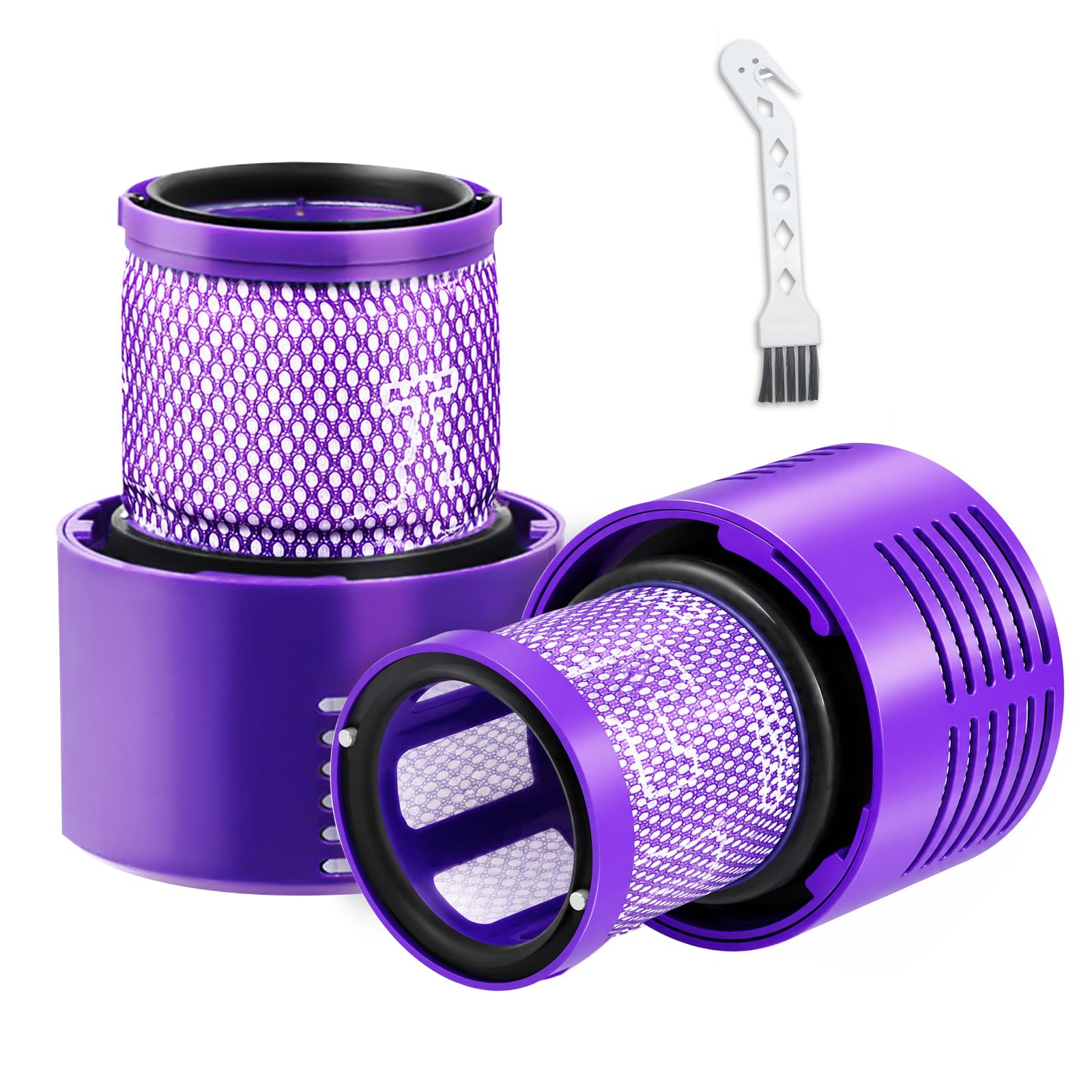 Photo 1 of 2 Pack V10 Filter Replacement Compatible with Dyson Cyclone V10 Series, V10 Animal, V10 Absolute, V10 Total Clean, V10 Motorhead, SV12, SV27, Part No. 969082-01
