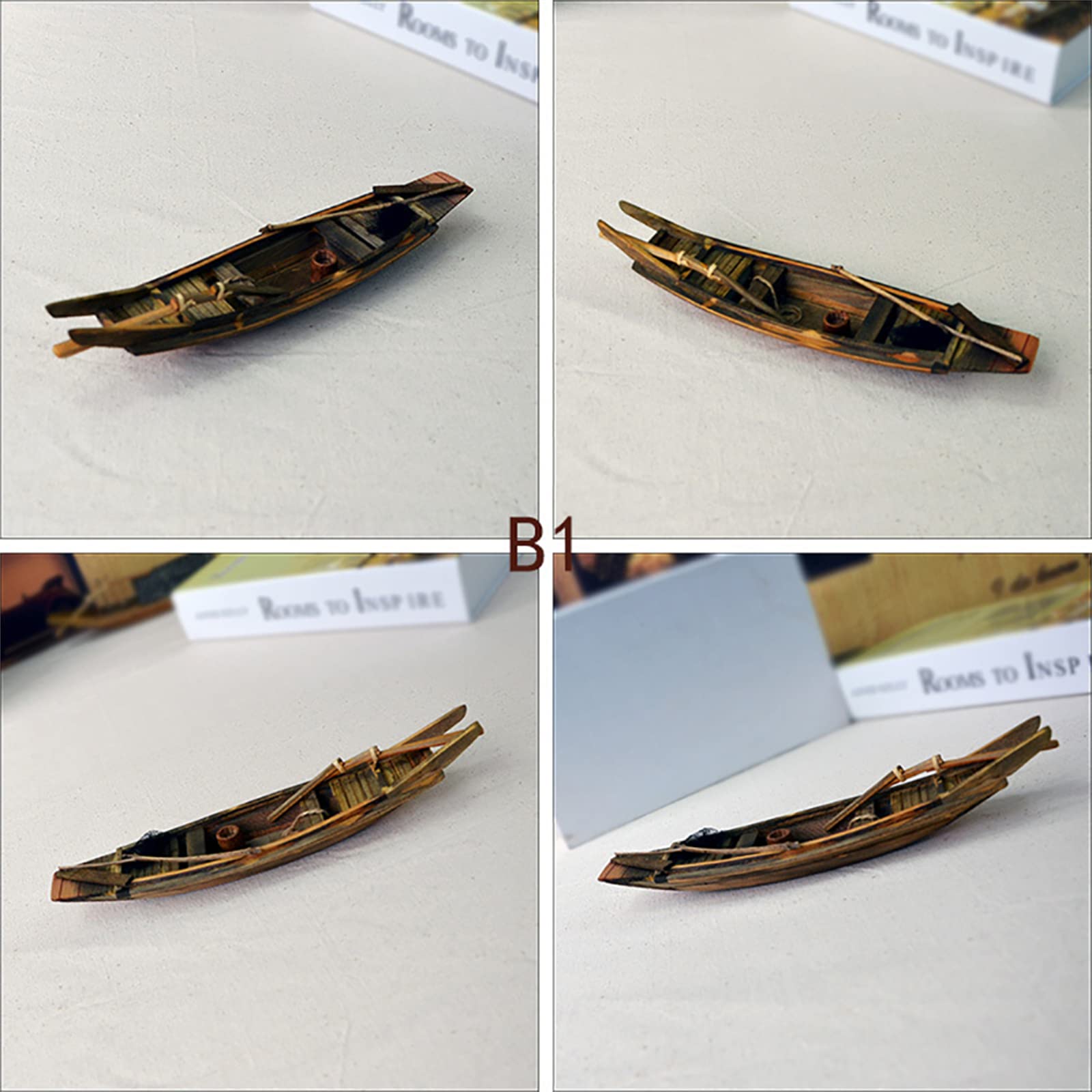 Modellino Barca In Legno Fai Da Te 21 Cm: Kit Incompiuto Vintage, Decorazione Nautica Per Scrivania E Ufficio