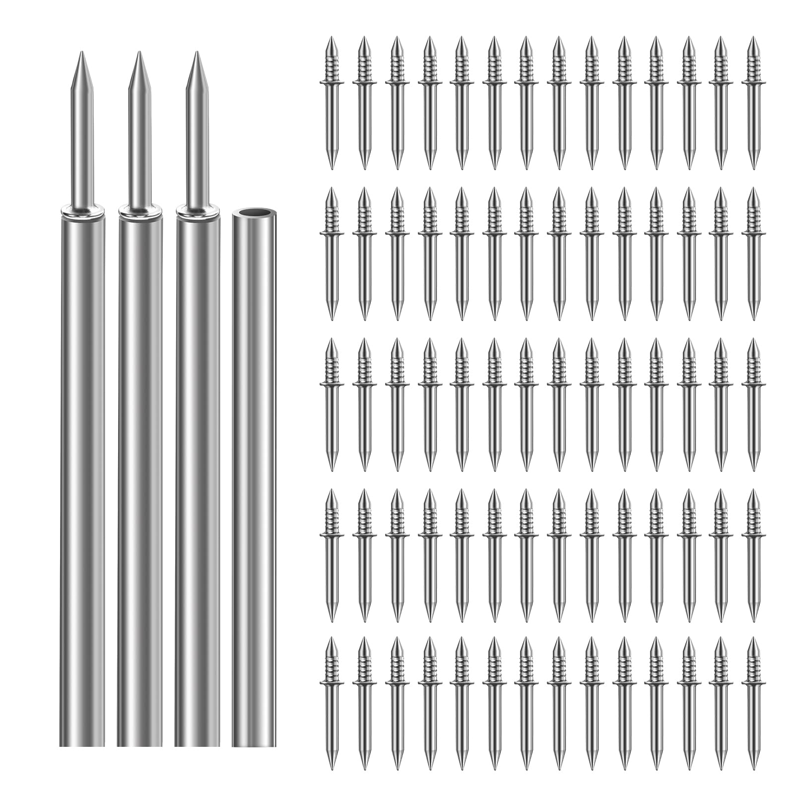 400pcs Double Head Skirting Nails with 4 Tools - Invisible Seamless Baseboard Screws for Solid Wood Trim, Double-Sided Installation-image-4