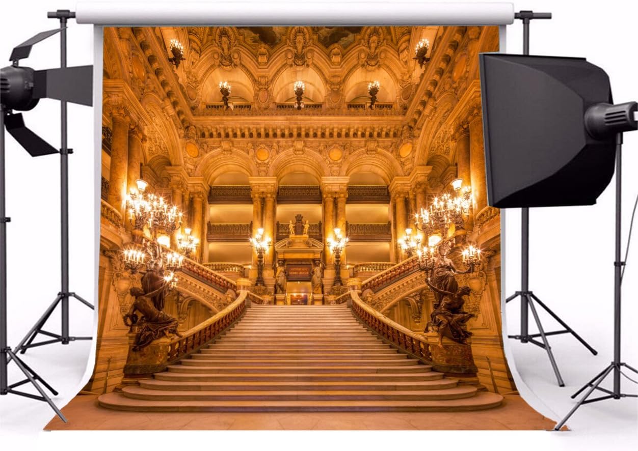 Up To 40% OFF Leowefowa 10x15ft Palace Backdrop Beauty and Beast themed Photography Backdrop European Castle Backdrop Chandelier Staircase Vinyl Birthday Photo Background Wedding Photography Kids Adults Photo Props