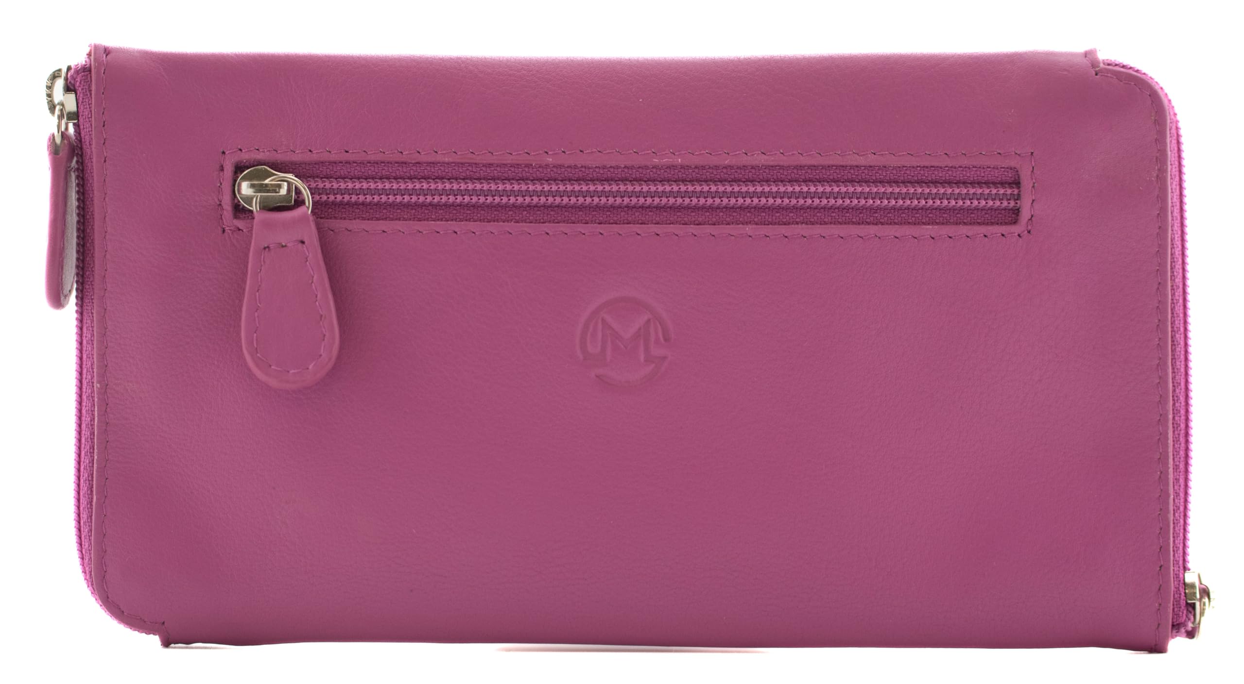 Mala Leather Women's Pink Double Zipped Glasses Case For 2 Pairs Of Glasses - 14 919 (Pink)