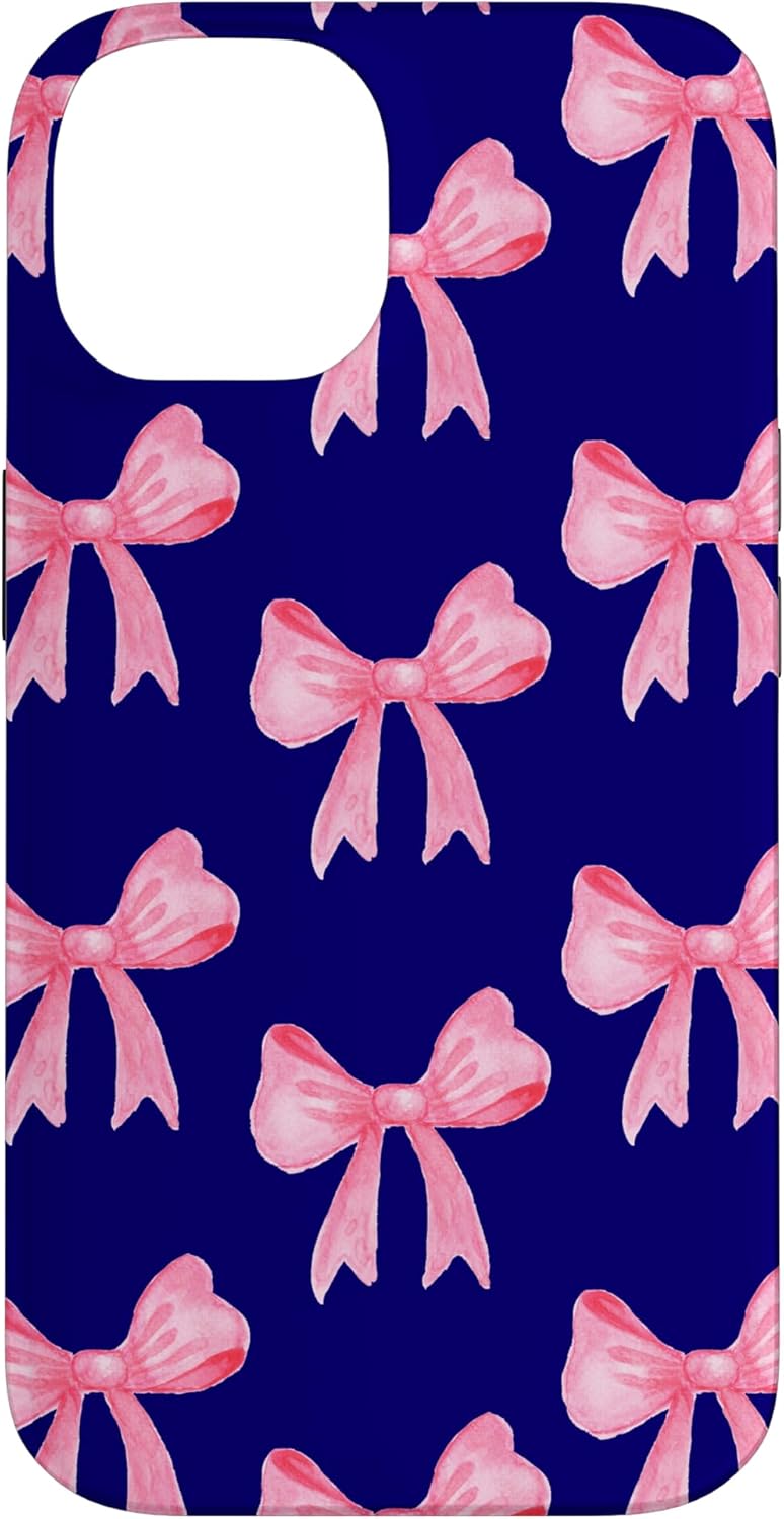 Navy pink bows Case for iPhone 13