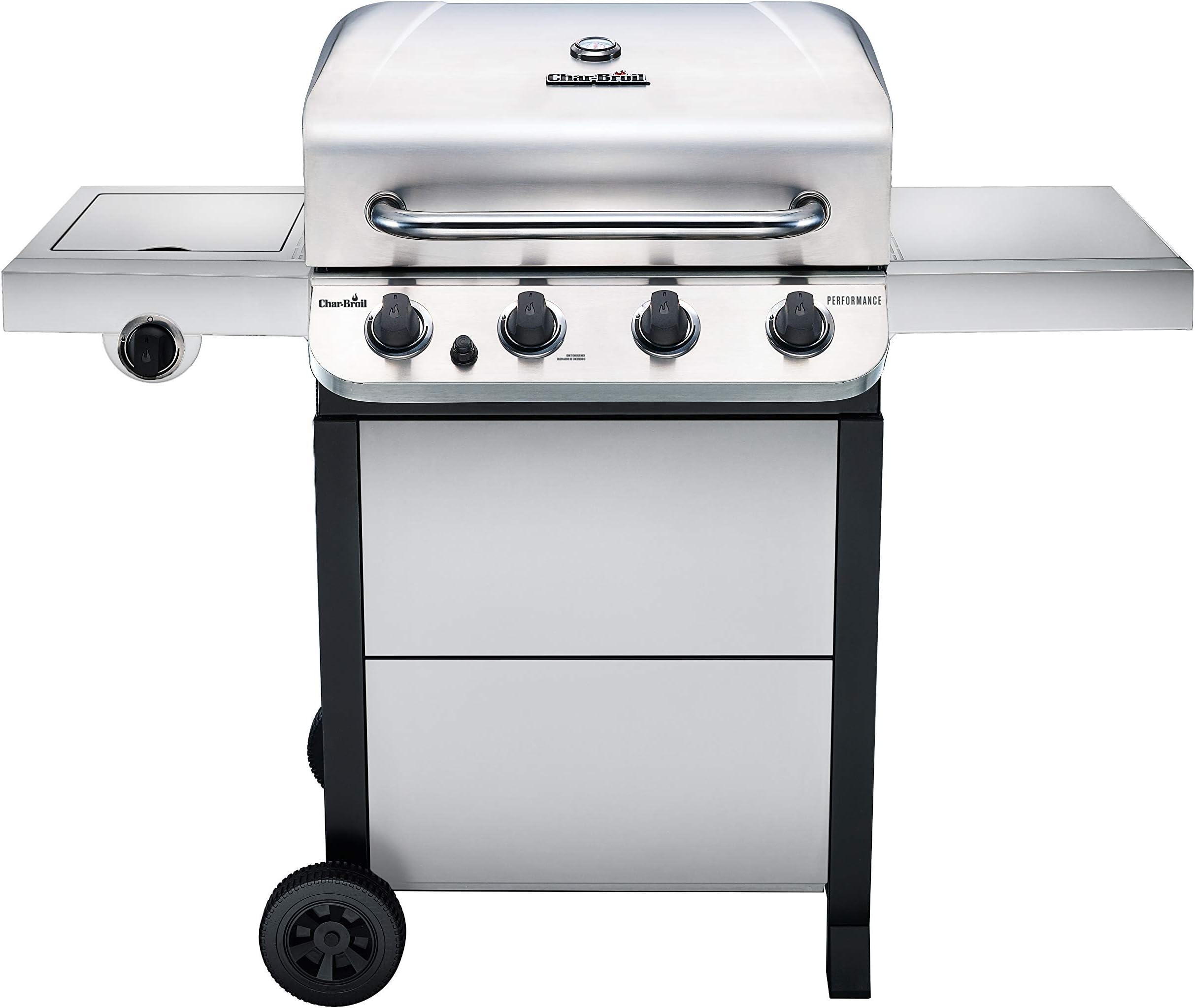 Char-Broil Performance Series Convective 4-Burner with Side Burner Cart Propane Gas Stainless Steel Grill - 463377319