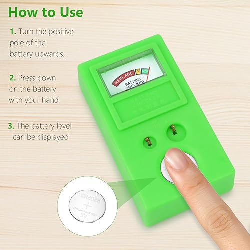 Miniatura 5 de Rongon Probador de batería de pila de botón Comprobador de batería portátil Comprobador de baterías pequeñas 1.5 V 3 V Herramienta de medidor para