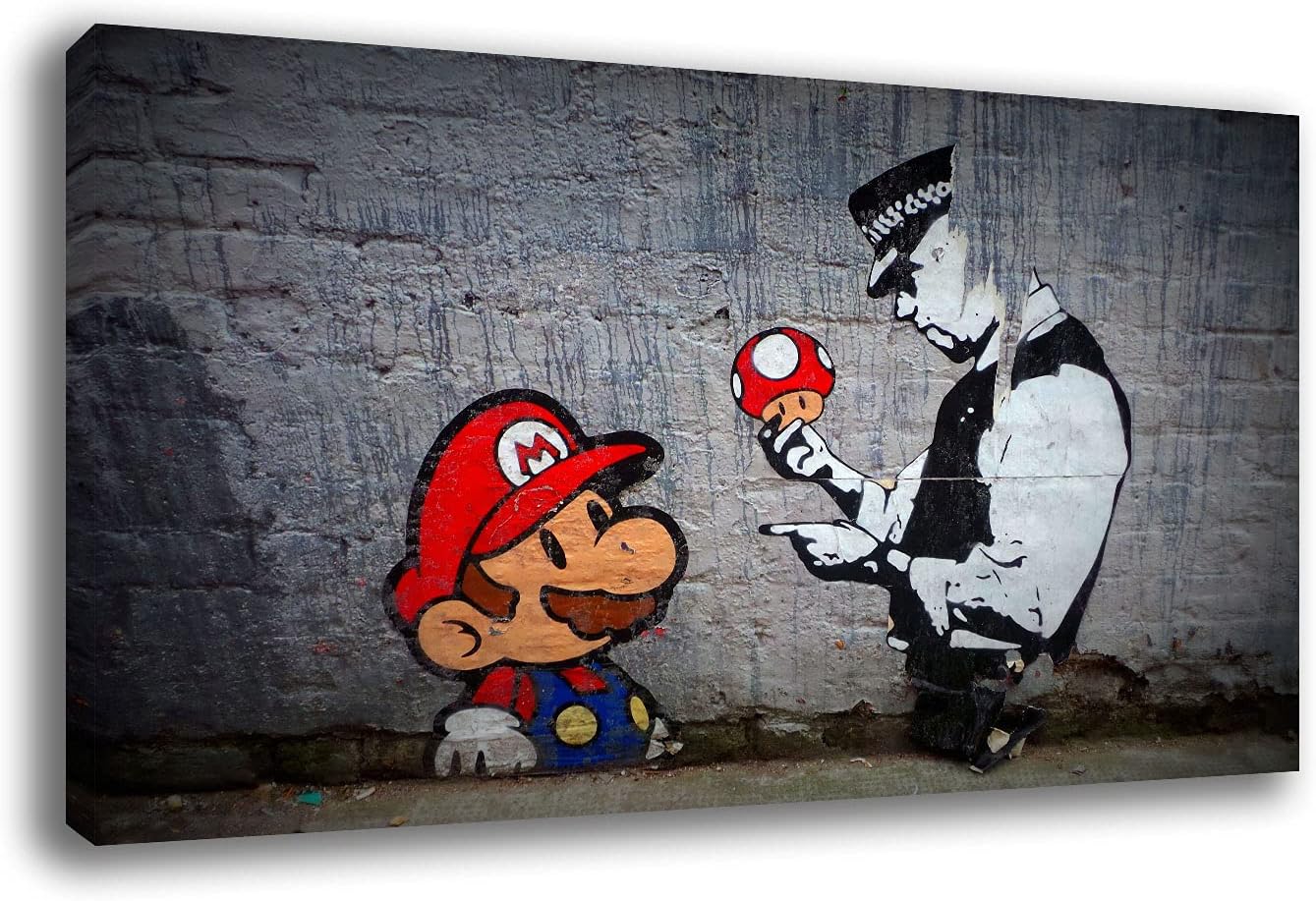 Home Decor Street Art Banksy Graffiti Wall Art Dietro Le Tende Dipinti Su Tela Cuadros Wall Art Pictures Room Decor 65x130cm Senza Cornice - Foto 8