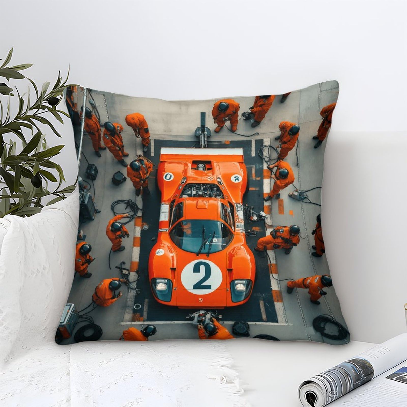 Dafufbw Formulaa Racing-7 Formulaa Racing Throw Pillow Cover 45X45cm, Rectangle Pillow Cases Home Decorative Microfiber Pit Stop Cushion Cover For Bed Sofa