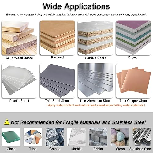 Miniatura 3 de Kit de sierra perforadora para proyectos de metal y madera de plástico, juego de sierra de agujero bimetálica con caja y cenador, 3, 4 y 4-14