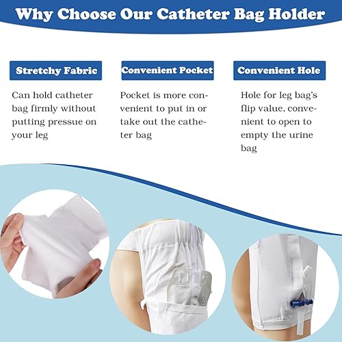 Miniatura 3 de Soporte de bolsa de drenaje de orina, soporte de bolsa de pierna de catéter,Dispositivo de estabilización de bolsas de catéter,Soporte de bolsas de