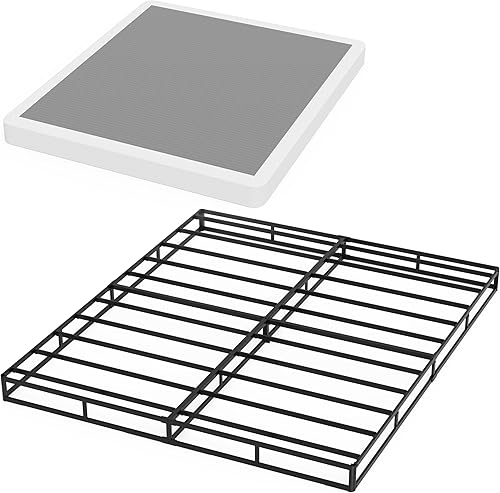 Miniatura 9 de Base de cama individual de solo 7 pulgadas de alto perfil para colchón de tamaño individual, base de colchón fuerte con funda de somier, base de