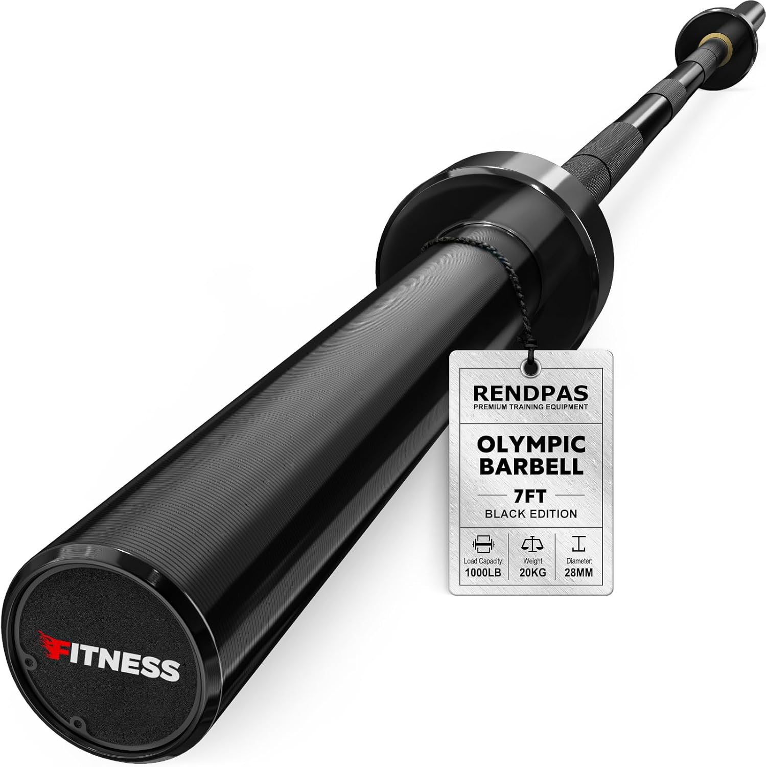 7FT Olympic Barbell for Home Gym Strength Training, 45 Lbs 2-inch Weight Bar with 28mm Grip, 1000 Lbs Capacity 190K PSI Alloy Steel