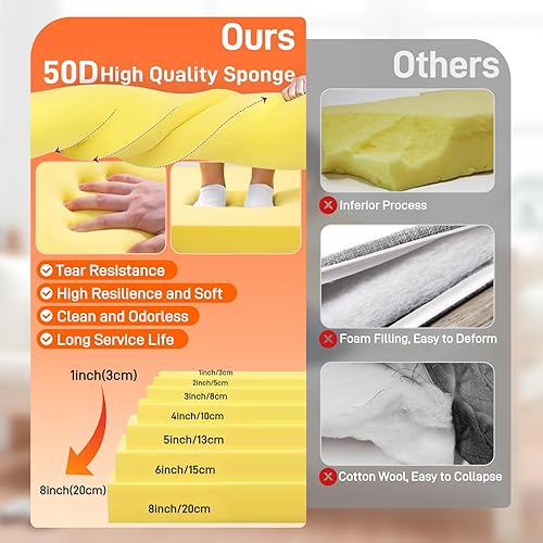 Miniatura 3 de Cojín de banco de tamaño personalizado, cojines de asiento de ventana para interiores, exteriores, muebles de patio, asiento de ventana, almohadilla