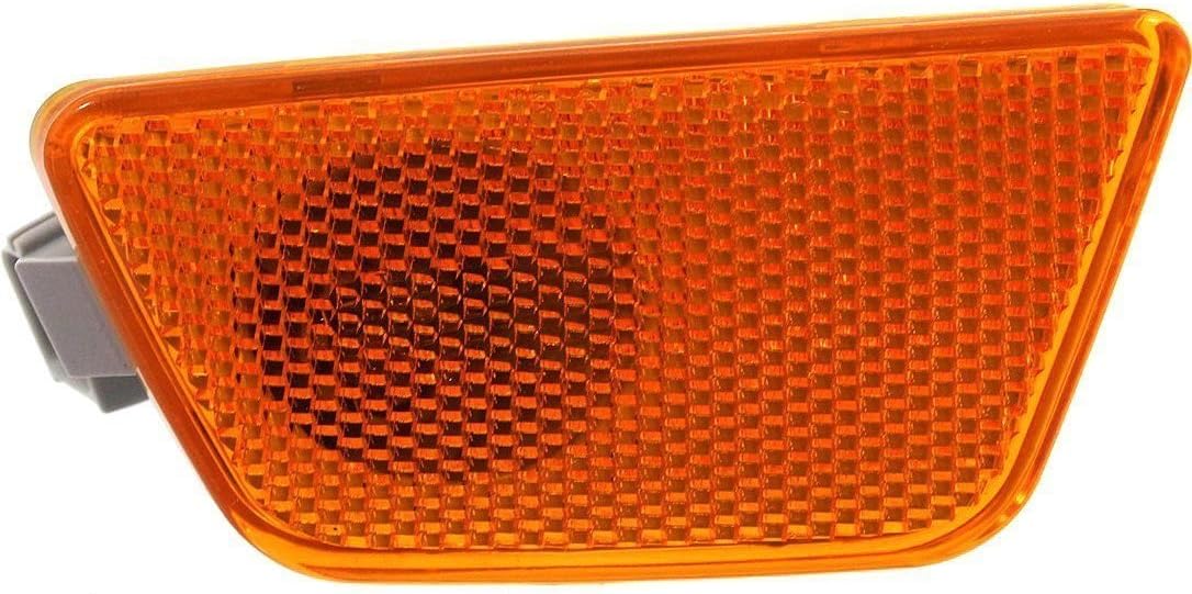 Front Right Passenger & Left Driver Side Set Bumper Corner Reflector Signal Marker Light Replacement Pair For 2011-2016 Chevy Chevrolet Cruze Orange Plastic Lens GM2550198 GM2551198 42334144 42334145