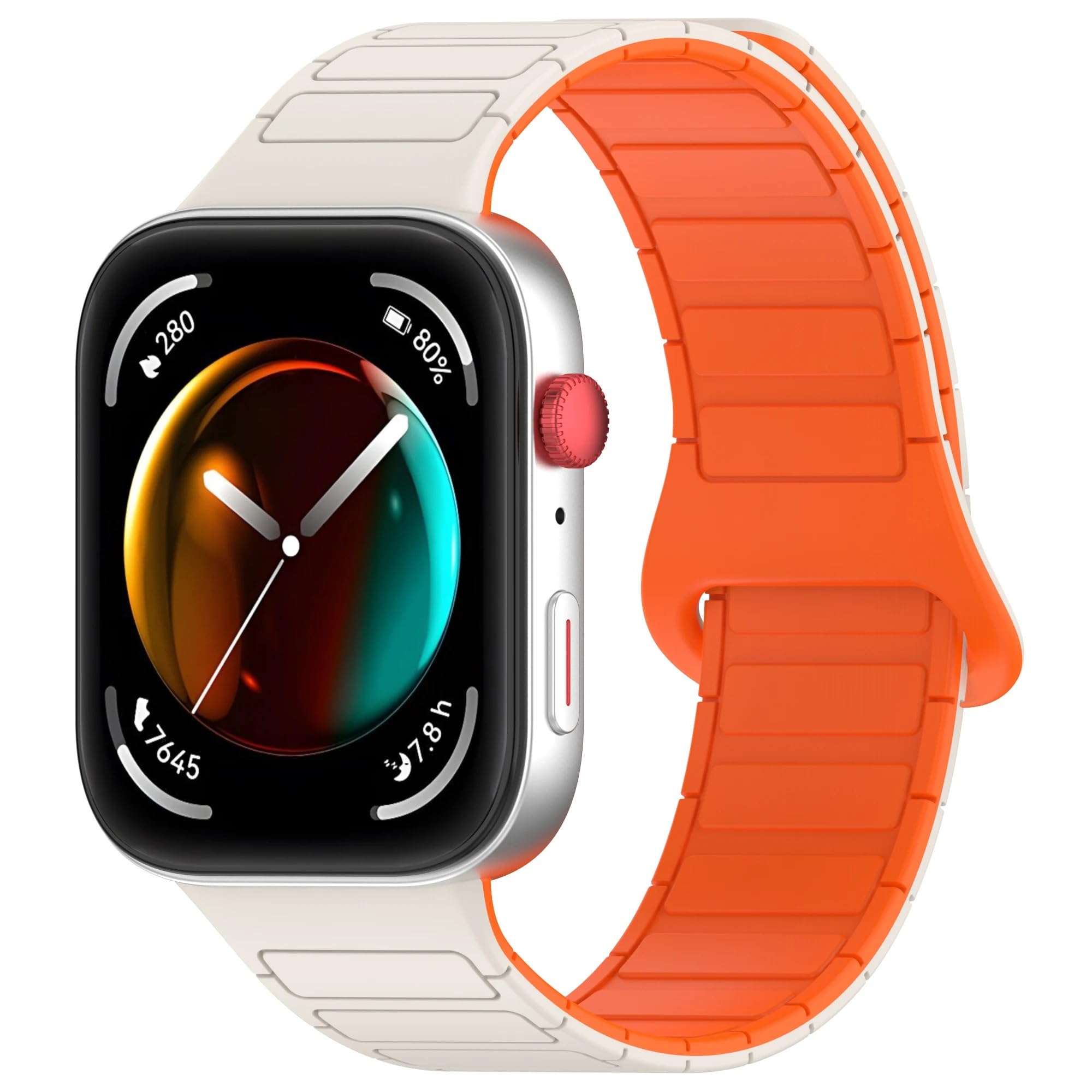 Bracelet magnétique Huawei Fit 3 en silicone ajustable couleur agate - 7